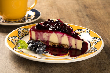 Delicious cheesecake with berries