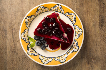 Delicious cheesecake with berries
