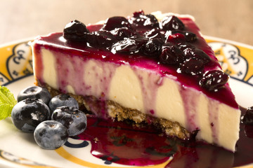 Delicious cheesecake with berries