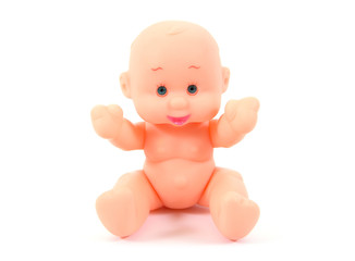 Baby doll isolated on white background