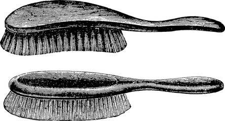 Vintage image hairbrush