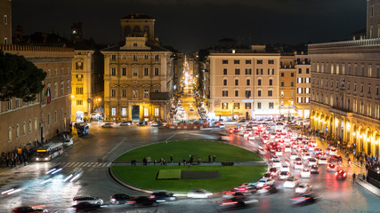 View of Piazza Venezia, Rome.