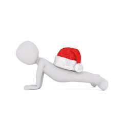 3d man working out at Christmas