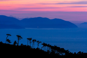 beautiful sunset on the Croatian islands