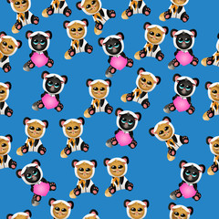 cat in panda costume