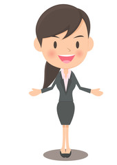 話しかける女性会社員