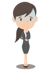 具合の悪い女性会社員