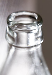 glass bottle neck. macro