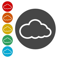Cloud icon, vector illustration, Flat design style 