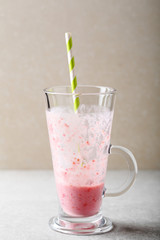milkshake with berries