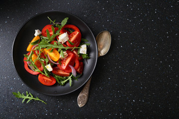 Fresh tomato salad with feta