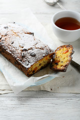 Pound cake with candied fruit