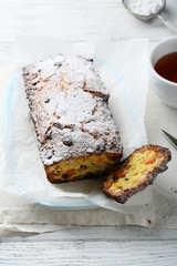 Christmas cake with candied fruit