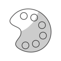 paint palette utensils icon image vector illustration design 