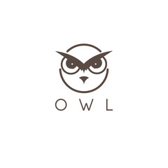 Vector illustration concept of abstract owl face