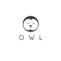 Vector illustration concept of abstract owl face