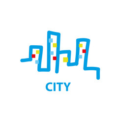 vector logo city