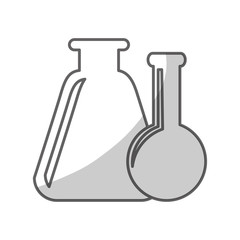 chemistry flask icon image vector illustration design 