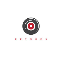abstract vinyl record simple icon vector design template