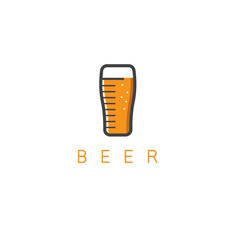 abstract icon vector design template of beer glass