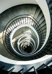 Spiral stairs from above