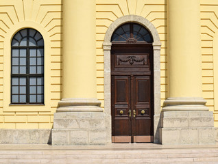 Fototapeta na wymiar Door and window of the church