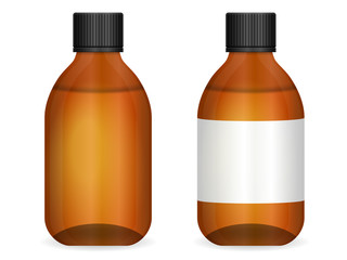 Glass medical bottle set