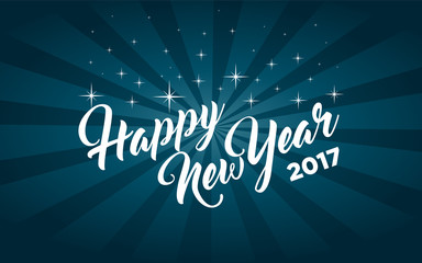 Happy New Year 2017 Greeting Card