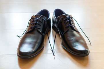 Elegant black shoes ready to dress up