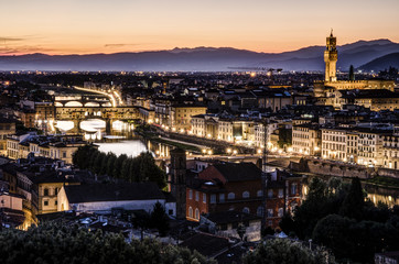Obraz premium Florence at sunset