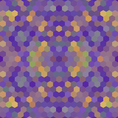 Kaleidoscopic low poly hexagon style vector mosaic background