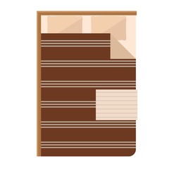 Sleeping bed vector.