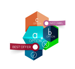 Abstract infographic geometric templates