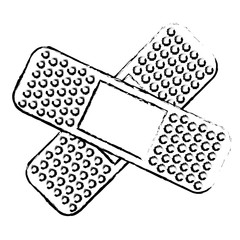 crossed bandages icon image vector illustration design 