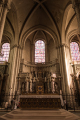 Inside the Church of St. Peter at Poitiers in France