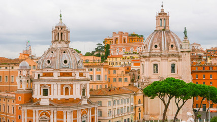 Fototapeta na wymiar Beautiful city of Rome - view from National Monument