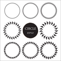 Set of hand drawn circles, vector design elements