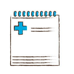 medical notepad icon image vector illustration design 