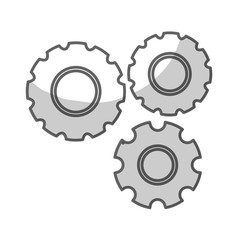 three gears icon image vector illustration design 