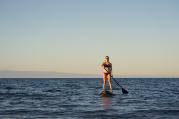 woman on paddle board