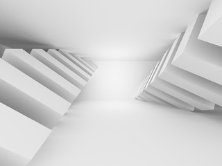 Obraz premium White Abstract Modern Architecture Interior Background
