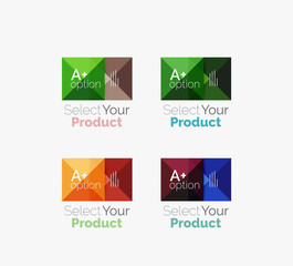 Set of square abstract background templates or infographics