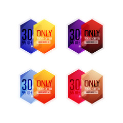 Vector special offer stickers and banners
