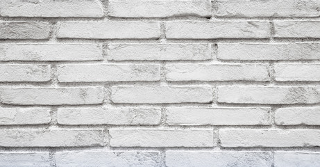 Old Painted White brick wall Background