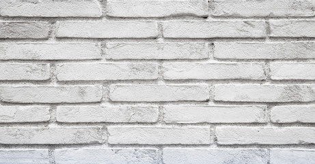 Old Painted White brick wall Background