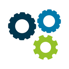 gears wheels over white background. vector illustration