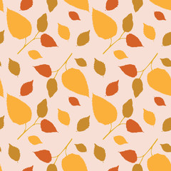 Seamless pattern with marvelous autumn leaves