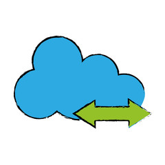 cloud storage icon image vector illustration design 