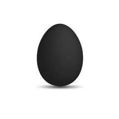 Black vector egg. Easter egg. Icon or symbol of the egg.