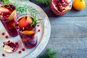 winter pomegranate sangria